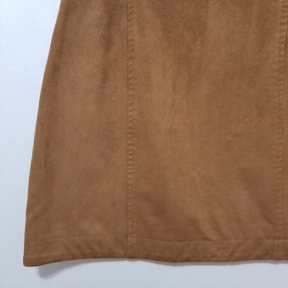 Abercrombie & Fitch skirt 2 faux suede A-line mini VINTAGE Y2K autumn academia - Picture 11 of 13